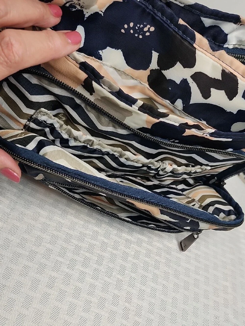 Lug Shimmy Abstract Floral Crossbody Bag